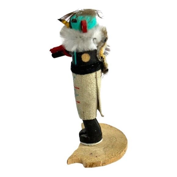 Hand-Painted Kachina Dolls Set Lot of 2 1- Signed R Grey Native Wood Figures SEE - Picture 8 of 16